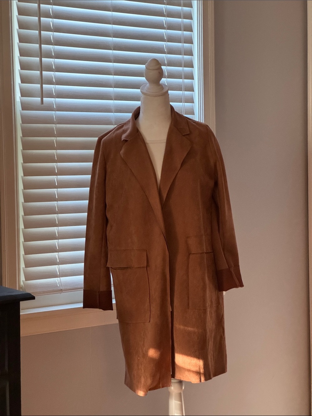 Active USA Brown Suede Trench Coat
